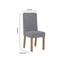 Conjunto Sala de Jantar Frida 120x80cm com 4 Cadeiras Coral Tuboarte - 2