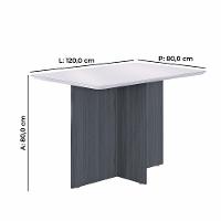 Conjunto Sala de Jantar Frida 120x80cm com 4 Cadeiras Coral Tuboarte - 3