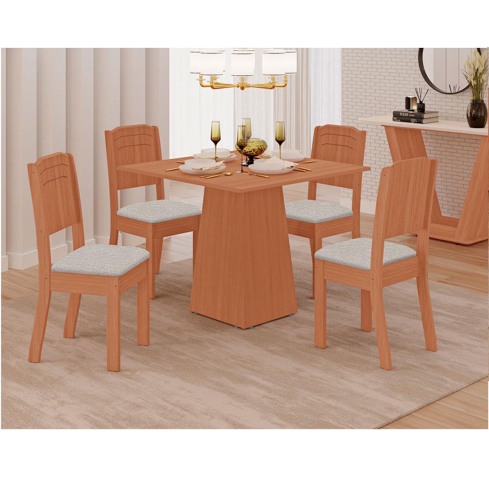 Conjunto Sala Star com 4 Cadeiras em MDF Tuboarte - 1