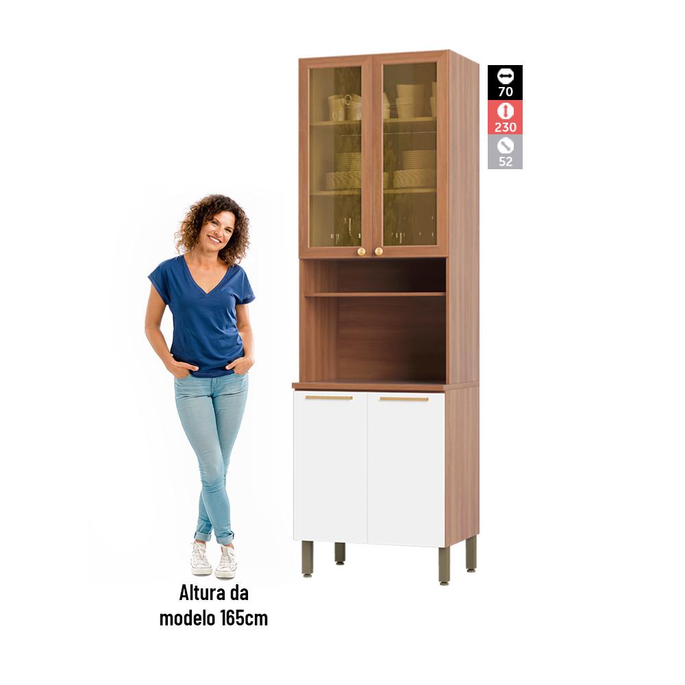 Paneleiro 70cm Sálvia 4 Portas com Espaço para Micro-Ondas 908301 Telasul - 9