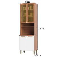 Paneleiro 70cm Sálvia 4 Portas com Espaço para Micro-Ondas 908301 Telasul - 10