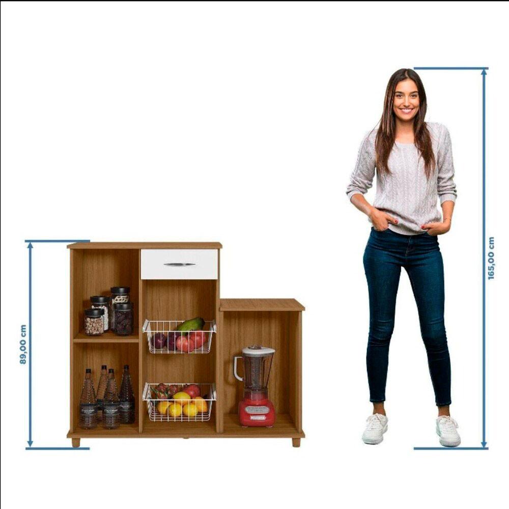 Fruteira Diva New com 2 Portas e 1 Gaveta Notável - 5