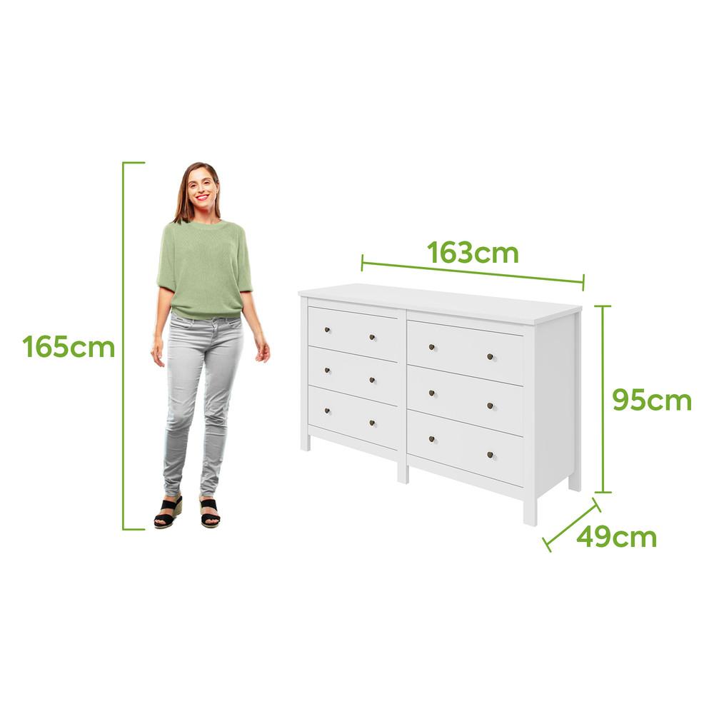 Cômoda Maggiore 6 Gavetas com Estilo Retrô Móveis Lopas - 6