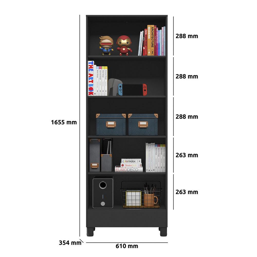 Armário Multiuso Gamer 2 Portas e 4 Prateleiras com Pés 4729 Qmovi - 4