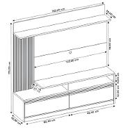 Home NT1295 183cm para Tv Até 60 Polegadas com Detalhe Ripado e Pés Notável - 7