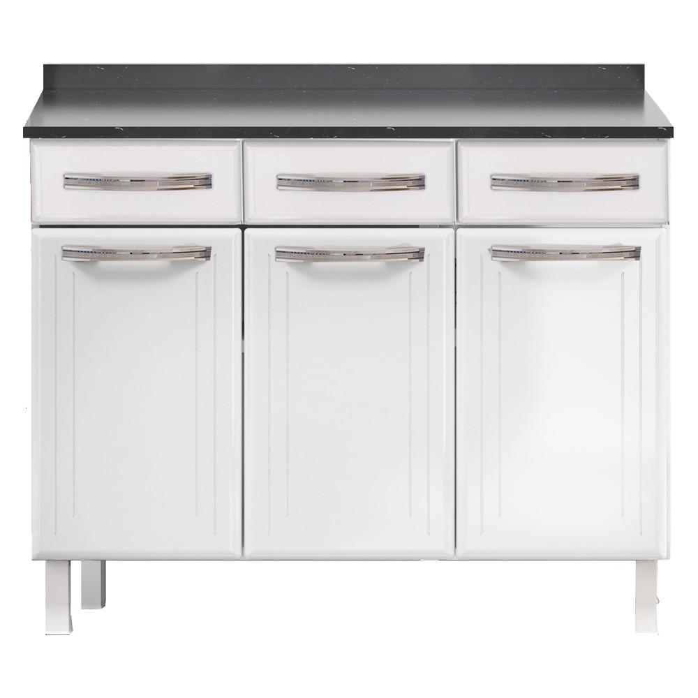 Balcão Triplo Esmeralda 3 Gavetas Com Tampo 820108 Telasul - 4