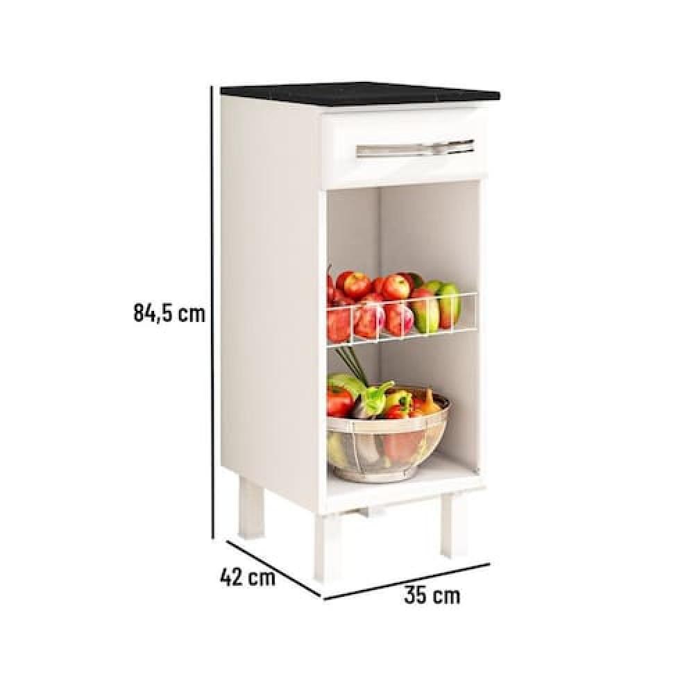 Fruteira 800517 com 1 Gaveta e 1 Cesto Aramado Telasul - 3