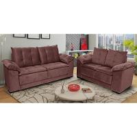 Conjunto de Sofá Napoles 2 e 3 Lugares Veludo Jw - 1