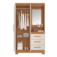 Roupeiro NT6020 Capelinha 2 Portas 3 Gavetas com Espelho e Pés Notavel