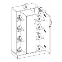 Armário Multiuso Elite 2 Portas com Chave 20220 Demóbile - 5