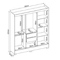 Guarda Roupa Casal Verso 6 Portas 2 Gavetas Com Pés 63320 Demóbile - 5