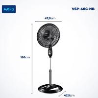Ventilador de Coluna 40cm Super Power VSP-40C-NB Mondial - 6