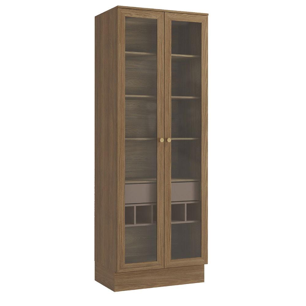 Cristaleira 80cm Botanic 2 Portas de Vidro 1 Gaveta Kappesberg - 1