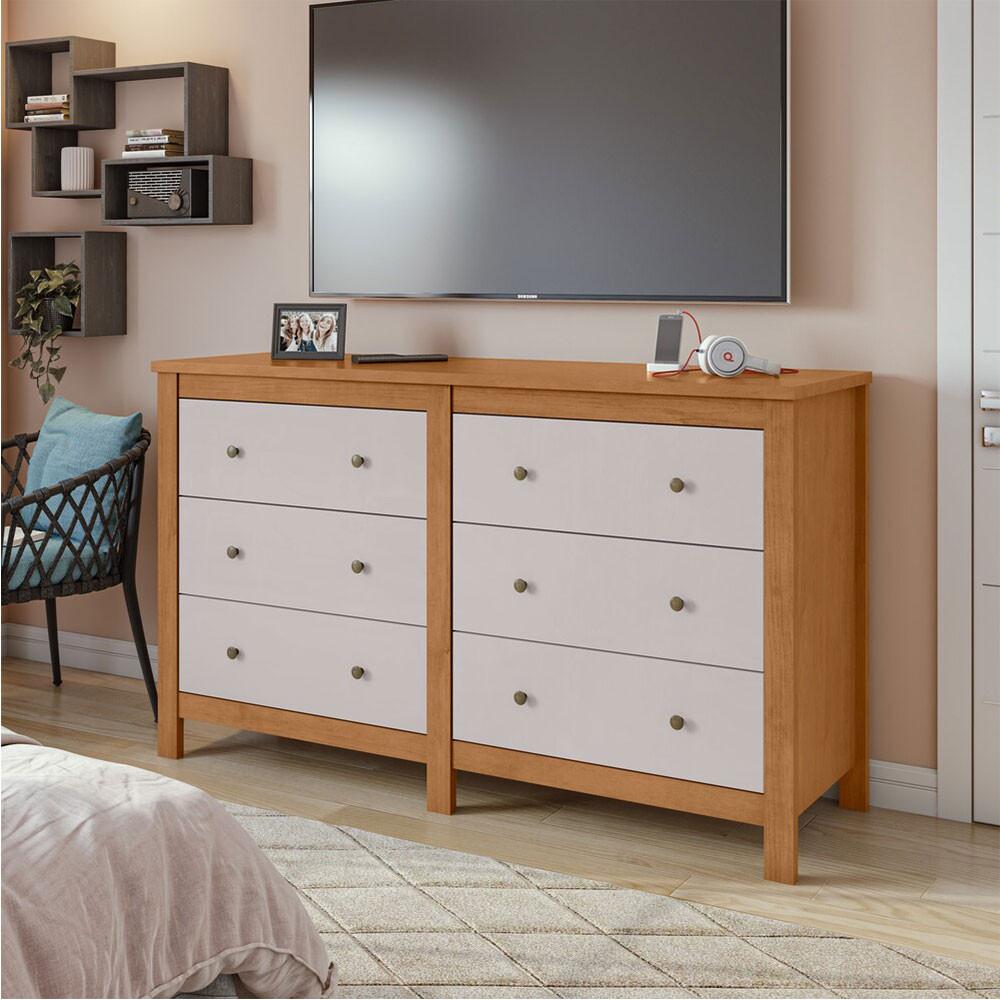 Cômoda Maggiore 6 Gavetas com Estilo Retrô Lopas - 1