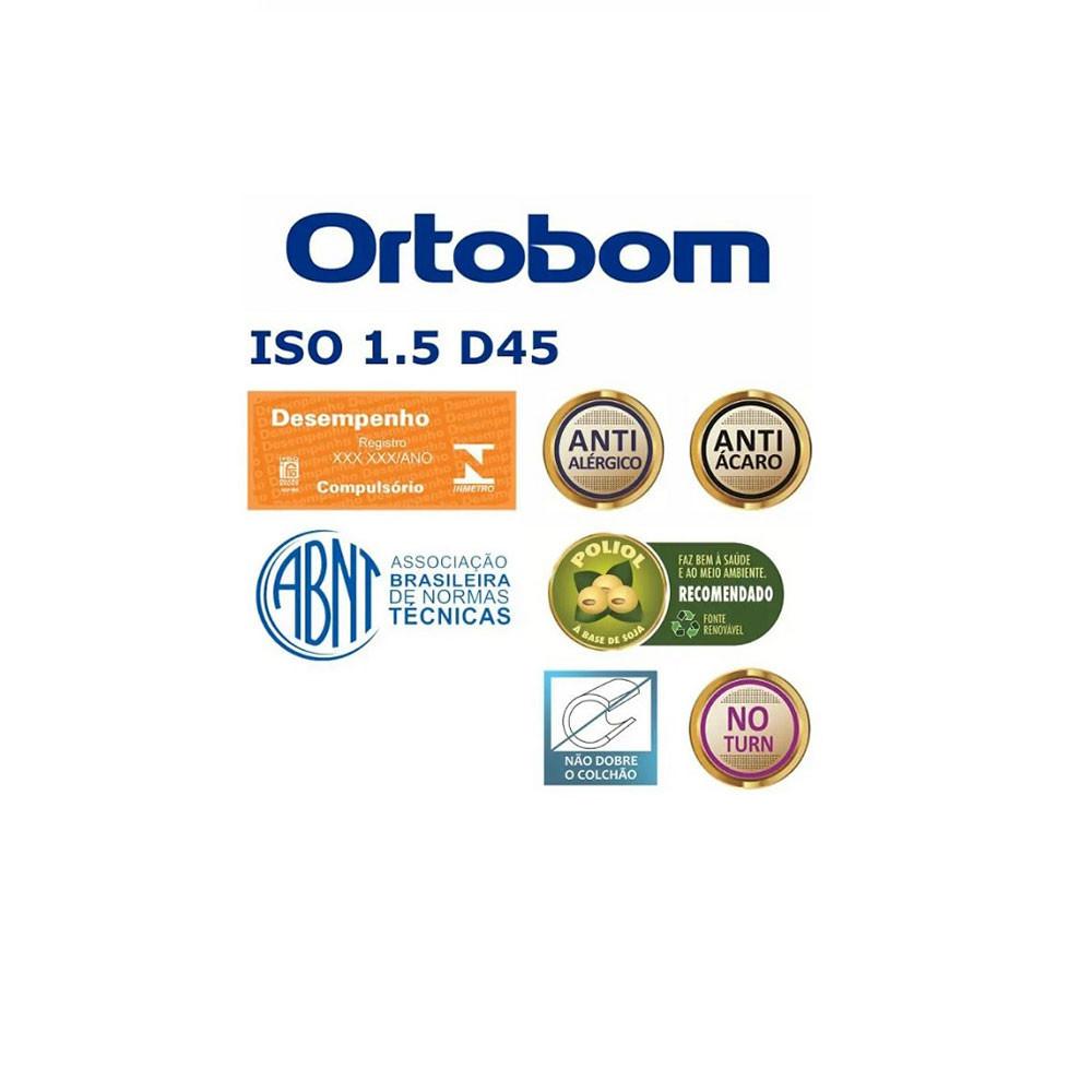 Colchão Casal de Espuma Airtech 100 D33 Ortopilow 138X188X28cm Eps Ortobom - 3