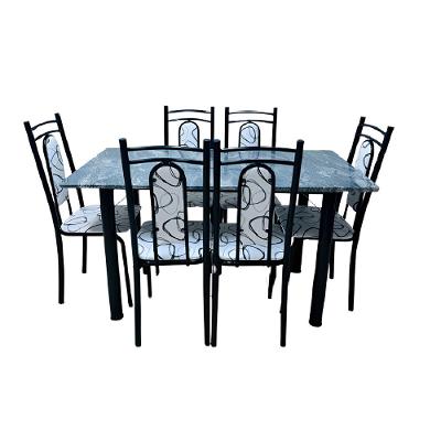 Conjunto Mesa de Jantar Tubular Veneza Gran 140x75cm com 6 Cadeiras 1031 Thais