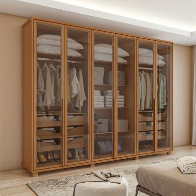 Guarda Roupa Solaris 6 Portas de Vidro com Led Moveis Lopas