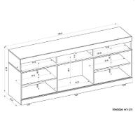 Rack Dili 160 cm para TV até 60 Polegas com Rodizios Dj Moveis - 4