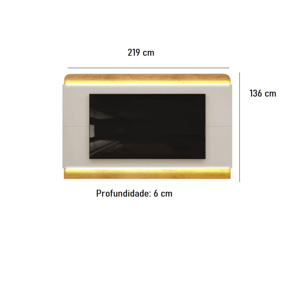 Painel Nadine 219 cm para TV até 65 Polegadas com Led Dj Moveis - 3