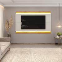 Painel Nadine 219 cm para TV até 65 Polegadas com Led Dj Moveis - 1