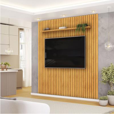 Painel Pratic 183 cm para TV até 65 Polegadas com Detalhes Ripados Dj Moveis