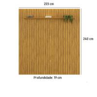 Painel Pratic 223 cm para TV até 65 Polegadas com Detalhes Ripados Dj Moveis - 3