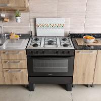 Fogão 5 Bocas com Mesa Inox Milão Plus 300001773 Atlas - 8