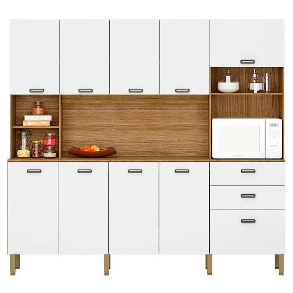 Kit Cozinha Intense 222cm com 10 Portas e 2 Gavetas Kits Paraná - 3