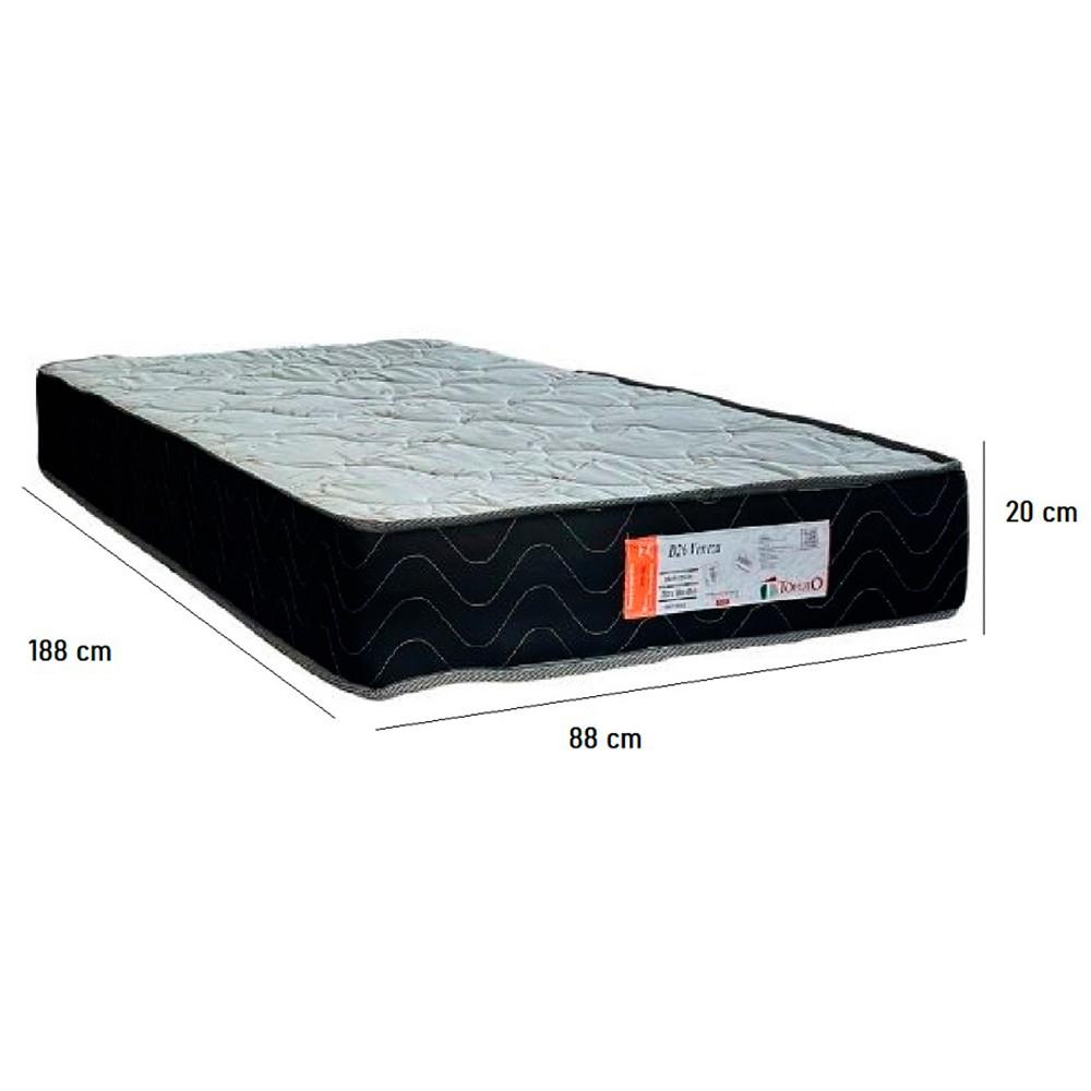 Colchão Veneza de Espuma D26 Solteiro 88x188x20 cm Topazio - 4
