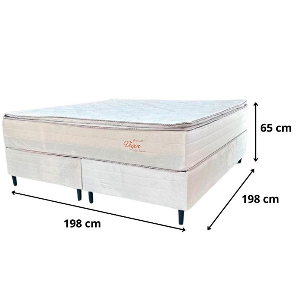 Conj Box Vigor Molas Ensacadas 198X198X65 cm Topazio - 4