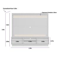 Home para TV até 65 Polegadas Guararapes com Led e 2 Portas de Correr Linea Brasil - 8
