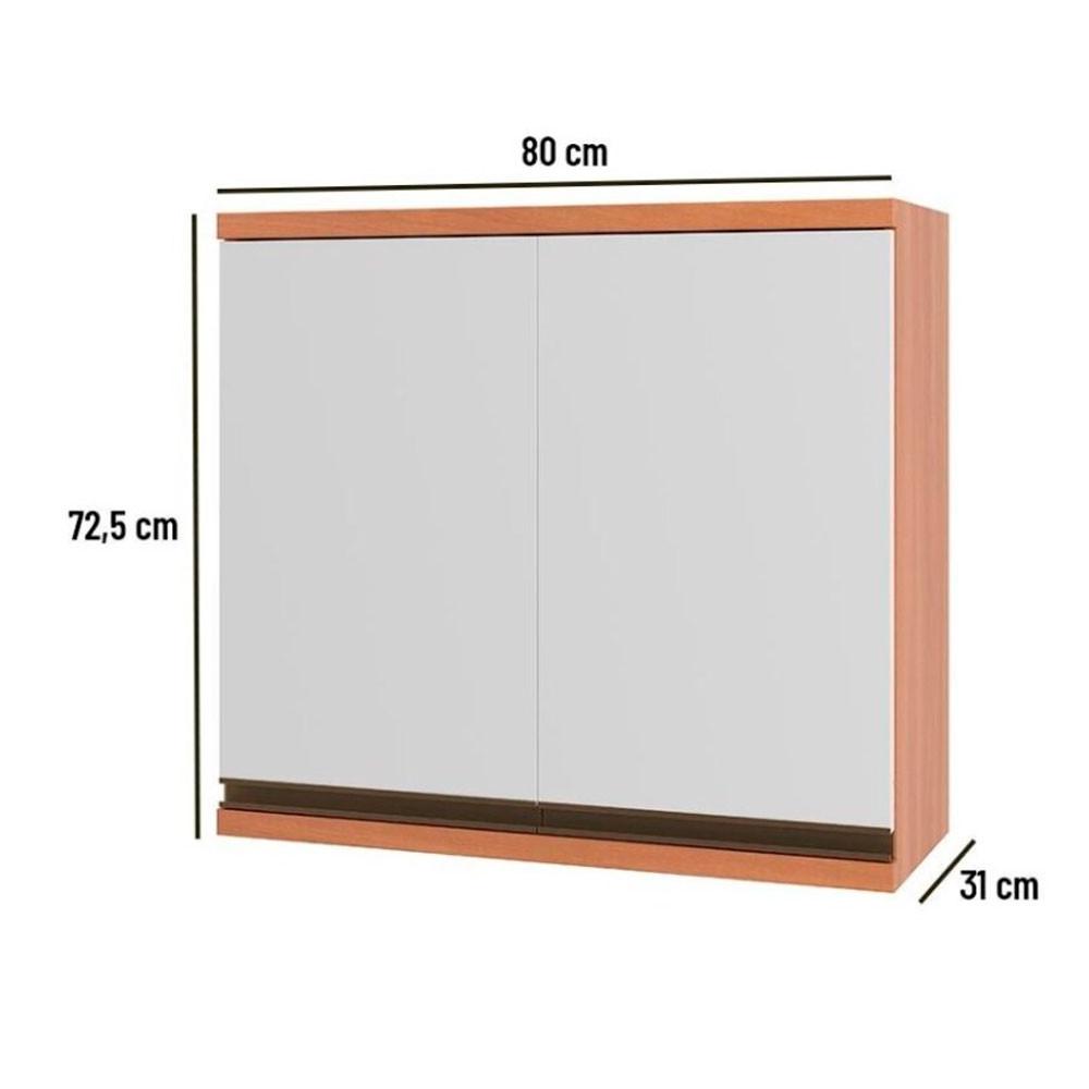 Armário Aéreo Macadâmia 80cm 2 Portas 914002 Telasul - 3