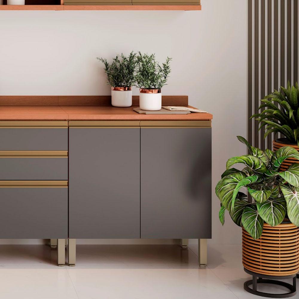 Balcão Macadâmia 80cm com Tampo 2 Portas 914101 Telasul - 4