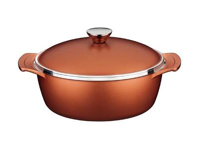 Caçarola Tramontina Lyon em Alumínio Forjado Dourado com Tampa 4,6 L
