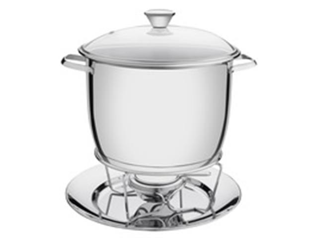 Rechaud com Tampa de Vidro Tramontina Allegra Aço Inox 24 cm - 1