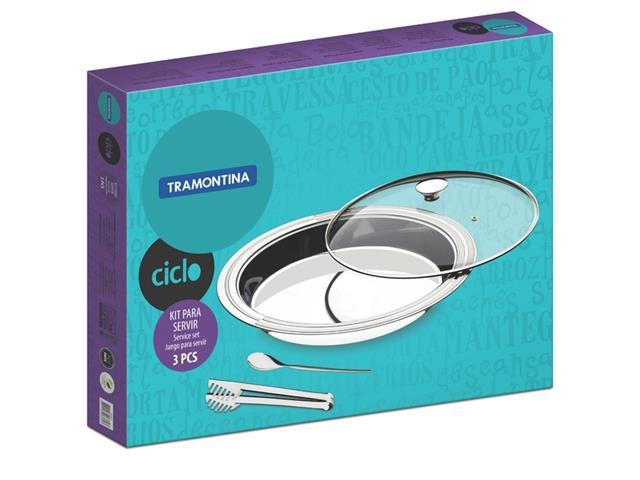 Jogo para Servir Tramontina Ciclo Inox 3 Peças - 2
