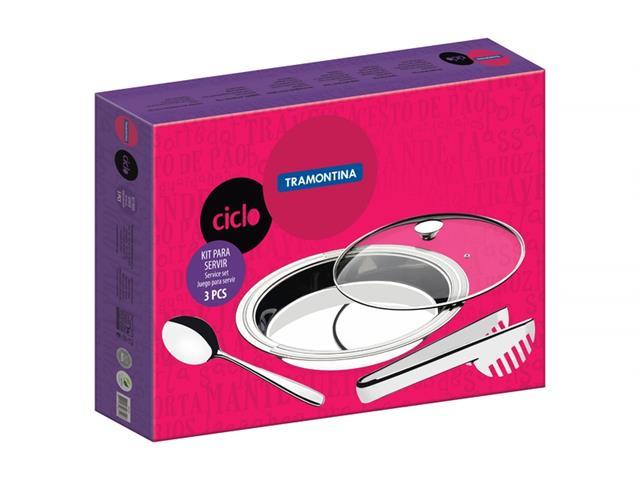 Jogo para Servir Tramontina Ciclo Inox 3 Peças - 2