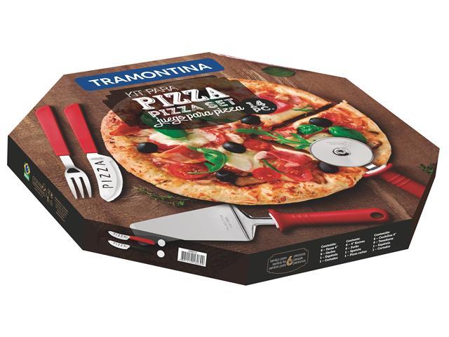 Kit para Pizza Tramontina Preto 14 Peças - 2