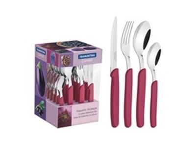 Conjunto de Talheres Tramontina Carmel Purpura 24 Peças