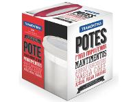 Pote para Armazenar com Tampa Plástica Tramontina Branco Ø 12CM - 3