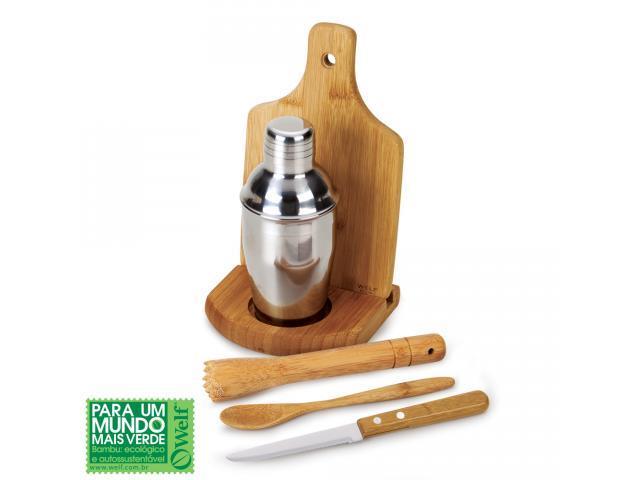Kit para caipirinha Welf em bambu Ibiza 6 pçs - 1