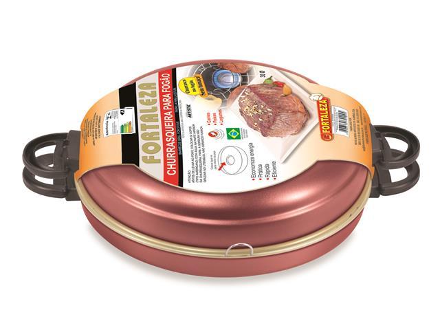 Churrasqueira de Fogão Fortaleza Artistic Antiaderente Alumínio - 30cm - 2