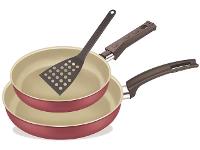 Conjunto de Panelas Fortaleza com Tampa de Vidro Cereja 5 Peças - 3