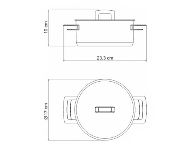 Caçarola Rasa em Aço Inox Tramontina Brava 16cm - 2