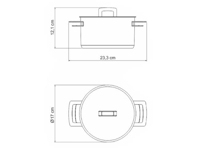 Caçarola Funda em Aço Inox Tramontina Brava 16cm - 2