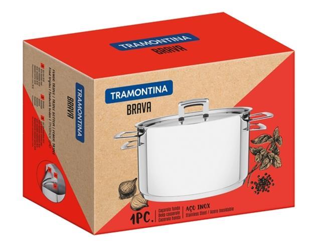 Caçarola Funda em Aço Inox Tramontina Brava 16cm - 3