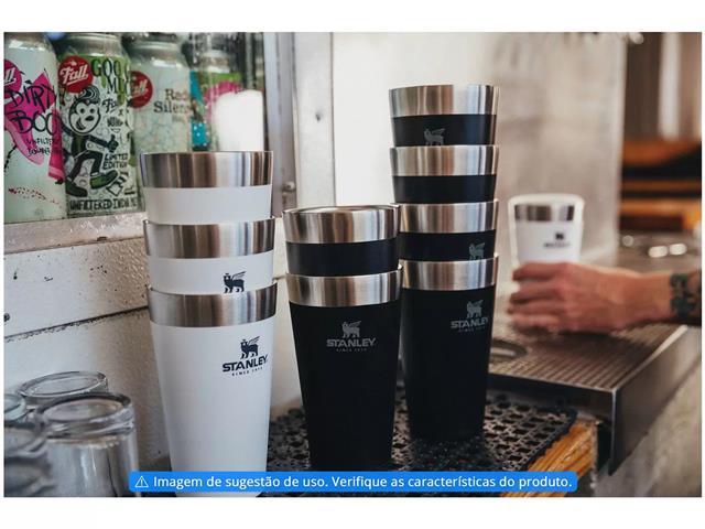 Copo Térmico Cerveja sem Tampa Stanley Matte Black 473mL - 4