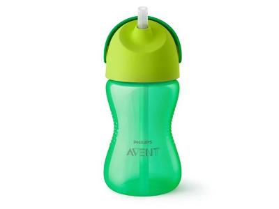 Copo Dinossauro com Canudo Curvado Philips Avent Verde 330mL