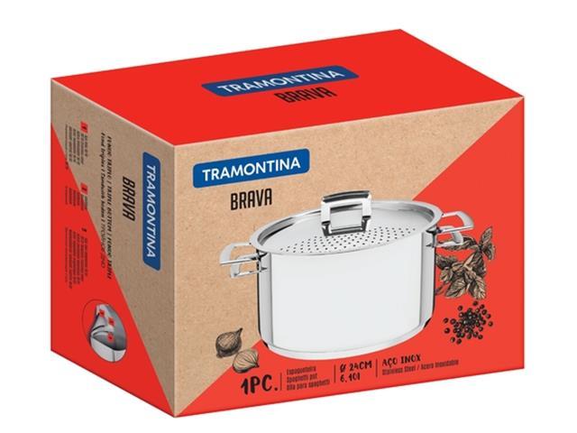 Espagueteira em Aço Inox Tramontina Brava 24cm - 2