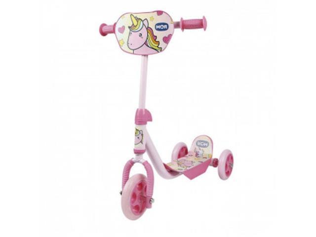 Patinete Infantil MOR Unicórnio Rosa com 3 Rodinhas - 1